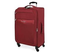 Roll Road Royce Valise Moyenne Rouge 43x66x26 cms Souple Polyester Serrure à combinaison 64L 2,6Kgs 4 roues Extensible
