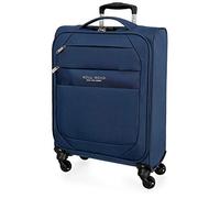 Roll Road Royce Valise Trolley Cabine Bleu 40x55x20 cms Souple Polyester Serrure à combinaison 39L 2,1Kgs 4 roues Bagage à main