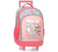 Roll Road - Sac à dos à roulettes "My Little Town" - 43 x 32 x 21 cm - Rose Rose G