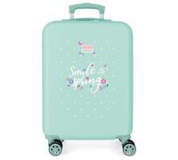 ROLL ROAD Spring Dream Valise de cabine bleue 38 x 55 x 20 cm Rigide 2 kg Fermeture à combinaison latérale ABS 2 kg 34 l Bagage à main, bleu, Talla única, Valise de cabine