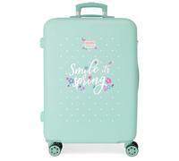 ROLL ROAD Spring Dream Valise moyenne bleue 48 x 70 x 26 cm Rigide 3 kg Fermeture à combinaison latérale ABS 3 kg 81 L, bleu, Talla única, Valise moyenne