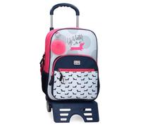 Roll Road Teckel Sac à dos pour enfant, sac à dos d'école, en polyester, poches latérales, larges bretelles réglables, poignée supérieure pour accrocher, avec étiquette nominative, système Magic Fix.