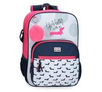 Roll Road Teckel Sac à dos pour enfant, sac à dos d'école, en polyester, poches latérales, larges bretelles réglables, poignée supérieure pour accrocher, avec étiquette nominative, système Magic Fix.