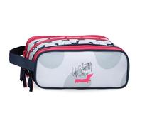 Roll Road Teckel Trousse scolaire, trousse pour enfants, en polyester, Triple compartiment pour une meilleure organisation, Taille idéale pour transporter dans votre sac à dos, Avec poignée latérale.