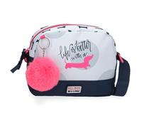 Roll Road Teckel Trousse scolaire, trousse pour enfants, en polyester, Triple compartiment pour une meilleure organisation, Taille idéale pour transporter dans votre sac à dos, Avec poignée latérale.