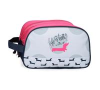 Roll Road Teckel Trousse scolaire, trousse pour enfants, en polyester, Triple compartiment pour une meilleure organisation, Taille idéale pour transporter dans votre sac à dos, Avec poignée latérale.