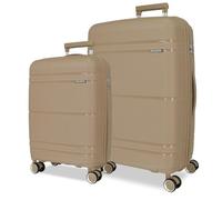 Roll Road Universe Jeu de valises Beiges 55/65 cm Rigide 5,6 kg Fermeture TSA Polypropylène 5,6 kg 102L Bagage à Main, Beige, Talla única, Jeu de valises
