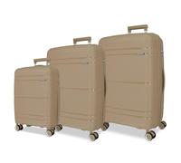 ROLL ROAD Universe Valise Cabine, Deux Compartiments, en polypropylène résistant et léger, 4 roulettes pivotantes, Serrure à Combinaison latérale, par Joumma Bags