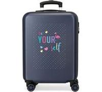 Roll Road Be yourself Valise Trolley Cabine Bleu 38x55x20 cms Rigide ABS Serrure à combinaison 34L 2,6Kgs 4 roues doubles Bagage à main