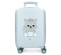 Roll Road Happy Pets Valise Cabine Bleue 33 x 50 x 20 cm Rigide 2 kg Fermeture à Combinaison latérale ABS 2 kg 28 L Bagage à Main, Bleu, Talla única, Valise Cabine
