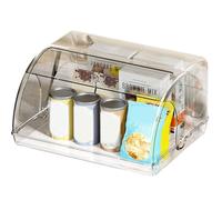 Roll Top Bread Bin 12x11x7in Portable de capacité PET PEAT PAIE Rangers de rangement avec couvercle pour la cuisine à domicile |.Boîte