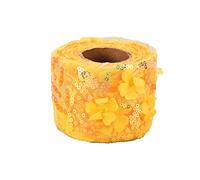 Roll Tulle - Élégant tissu de fleurs à paillettes brodées, maillage flexible léger pour la décoration de bricolage et les fournitures d'artisanat de la fête de mariage (type 3)