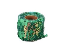 Roll Tulle - Élégant tissu de fleurs à paillettes brodées, maillage flexible léger pour la décoration de bricolage et les fournitures d'artisanat de la fête de mariage (type 4)