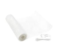 Roll Up Mesh Fencing - 16 Foot Hexagonal Poultry Netting, 50 Securing Straps | Garden Plant Protection Barrier, Cat Dog Chicken Cage Frame Yard Patio Balcony Farm Backyard