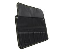 Roll Up Tool Bag, Motorcycle Roll Tool Pouch - Large Capacity, Thick, Portable, Multi Pocket Hanging Tool Roll Up Bag - Black - Ideal for Motorcycle, ATV, UTV (Black)