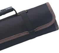 Roll Up Tool Bag Oxford Cloth Multi Pocket Thickened Handle Zipper Tool Bag for Electrician Black