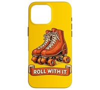 Roll with It Classic Roller Skate Attitude Coque pour iPhone 16 Pro Max