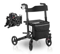 Rollator Vital en aluminium avec siège Noir