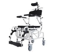 Rollator Walker Chaise d'allaitement multifonctionnelle, fauteuil roulant léger, lavable et lavable, siège de toilette en alliage d'aluminium aide à la marche