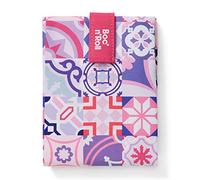 Roll'eat ® - Boc'n'Roll Patchwork | Sac à Collation, Emballage à Sandwich Réutilisable et Ecologique sans BPA, Rose
