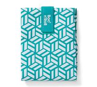 Roll'eat ® - Boc'n'Roll Tiles | Sac à Collation, Emballage à Sandwich Réutilisable et Ecologique sans BPA, Vert