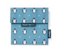 Roll'eat ® | Porte-sandwich réutilisable, sac écologique sans BPA, porte-sandwich Manchot - Snack'n'Go Duo Animals