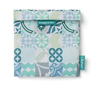 ROLL'EAT ® Snack'n'Go Patchwork | Sac à goûter réutilisable | Conteneur à collations pour enfants | Sac alimentaire écologique | Sac réutilisable pour le stockage des collations | Couleur verte