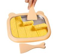 Rolled Dessert Maker, Freeze Plate Tool, Instant Ice Cream Tray, Manual Scraper Set, Countertop System, for Home Kitchen Restaurant Use Ice Roll Yogurt Sorbet Dessert Making