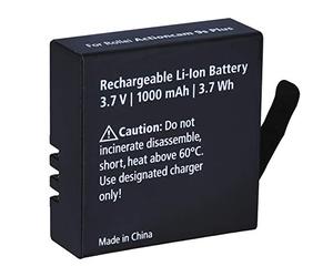 Rollei Batterie supplémentaire Actioncam 8s 9s Plus, batterie de rechange d'une capacité de 1000 mAh, lithium-ion, noire