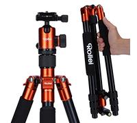 Rollei C5I | Orange | Trépied Photo Aluminium léger | Trépied de Voyage avec tête Boule et Sac pour trépied | Peut être utilisé comme trépied Macro, monopied et Mini trépied | Arca Swiss