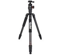 Rollei C6i Trepied Appareil Photo Noir, 172cm Trépied de Voyage en Carbone Portable avec Tête Sphérique 360° Trépied Caméra pour Sony Canon Nikon DSLR Trepied Smartphone avec Téléphone Support