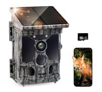 Rollei Camera Chasse Solaire, Caméra de Chasse 4K 48MP Connectée Telephone avec Détecteur de Mouvement & Batterie 5200mAh 0,3s Night Vision Camera Animaux avec Carte Sim 32Go IP66, Caméra-Chasse-4K