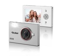 Appareil Photo Numérique Compact Rollei Compactline Slim Silver 80MP 4K avec Capture Sourire Digitale Camera Ultra-Fin Caméra Portable pour Ados Débutants, Appareil-Photo-Numériqu-Camera-Digicam