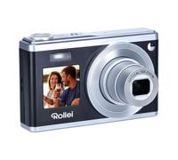 Appareil Photo Numérique Compact, Rollei Compactline 10X FHD Caméra Digitale 20MP avec Zoom 10X Optique et Double Écran Appareil Photo et Vidéo Digital Portable pour Vlog Voyage Selfie Noir Argent