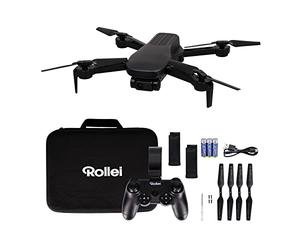 Rollei Drone combiné Fly 80, transmission d'image WiFi en direct, gyroscope 6 axes, caméra Full HD, longue durée de vol, contrôle par application et télécommande
