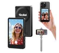 Rollei Easy Creator Écran Moniteur Selfie pour iPhone 7-18 et Android Noir | Selfie Monitor Caméra Arrière Magnétique Écran Téléphone Portable pour Smartphone pour TikTok Live Stream Vlog