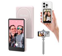 Rollei Easy Creator Écran Moniteur Selfie pour iPhone 7-18 et Android Rose | Selfie Monitor Caméra Arrière Magnétique Écran Téléphone Portable pour Smartphone pour TikTok Live Stream Vlog