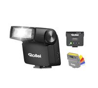 Rollei Flashy One Mini Flash Appareil Photo 16.8Ws GN 16 | Petit Camera Speedlite Universel Compatible avec Canon Nikon Sony Fujifilm Lumix, Écran LCD, Temps de Recyclage Court