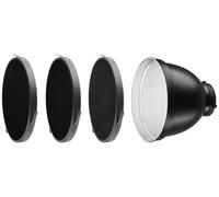 Rollei Kit de réflecteur 70° avec grilles, réflecteur à 70° avec 3 grilles différentes pour Une Diffusion optimale de la lumière. Connecteur Bowens de Type S.