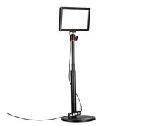 Rollei Lumis Key Light Stream, Lampe Video Bureau CRI 95+ PC Ordinateur avec Trépied 28~78 cm, Panneau d'éclairage LED Table pour Vidéoconférence Podcast Youtub Influenceur Webcam