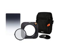 Rollei MK 3 Porte-Filtre rectangulaire avec Filtre CPL magnétique, Anneaux adaptateurs de 52 à 82 mm, Sac de Filtration et Filtre GND8 Souple de 100 mm.
