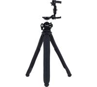 Rollei Monkey Pod 3 Mini trépied Polyvalent pour Smartphone, Appareil Photo, Perche à Selfie - Compatible, Flexible, léger, rotule rotative à 360° (Noir)