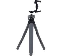 Rollei Monkey Pod 3 : Mini trépied Polyvalent - Smartphone, Appareil Photo, Perche à Selfie - Compatible, Flexible, léger, rotule rotative à 360° (Gris)