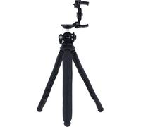 Rollei Monkey Pod 3 : Mini trépied polyvalent - Smartphone, appareil photo, perche à selfie - Compatible, flexible, léger, tête sphérique pivotant à 360° fr (Noir)