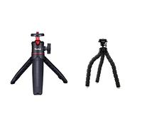 Rollei Monkey Pod - Mini Trépied Flexible/Compact et Adjustable- Noir & Mini trépied de Bureau Comfort, trépied de Table avec rotule 360° pour appareils Photo Reflex numériques, DSLM