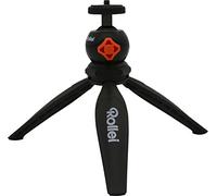 Rollei Outdoor Mini Trépied - Pour caméras et caméras d'action, Pieds en caoutchouc anti-dérapant, Avec 360° tête rotative - Noir