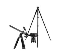 Rollei Rock Solid Beta 180 Aluminium - Trépied professionnel avec Colonne centrale en Y de rotation/pivotement - Plaque de montage avec raccord 3/8 pouces et 1/4 pouces - Noir