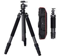 Rollei Rock Solid Beta Mark III, 178,5cm Trepied Appareil Photo Carbone Trépied Caméra avec Capacité de Charge 24kg Camera Tripod de Voyage Noir avec Fonction Monopode et Rotule Sphérique