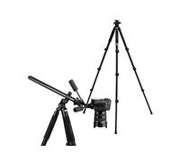 Rollei Rock Solid Gamma 180 Aluminium - Trépied professionnel avec Colonne centrale en Y de rotation/pivotement - Plaque de montage avec raccord 3/8 pouces et 1/4 pouces - Noir