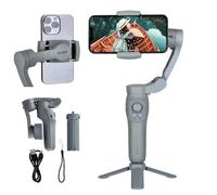 Rollei Steady Butler Mobile 3 SE Stabilisateur Smartphone 3 Axes, Mobile Gimbal Léger et Pliable Compatible avec iPhone 16/15/14/13/12 Pro Max et Android pour Vidéo TikTok Youtube Instagram